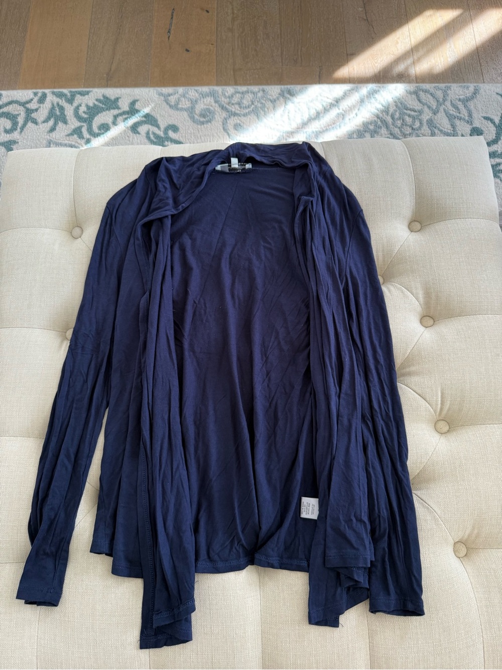 Navy Open-Front Women's Cardigan Sweater -
